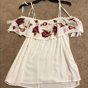 White floral top